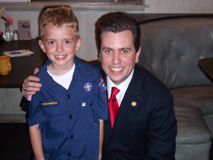 Dan with local Cub Scout