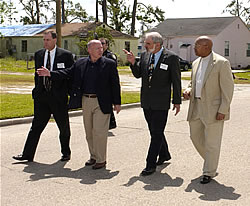 Congressman Brady, HUD Secretary Jackson, and local leaders tour Hurricane Rita damage in Orange, Texas