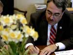Rep. Butterfield at work.