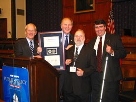 Congressman Steve Chabot (R-OH) receives a JWOD Champion award.