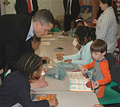 Congressman Ford Reading with students at Saint Georges School