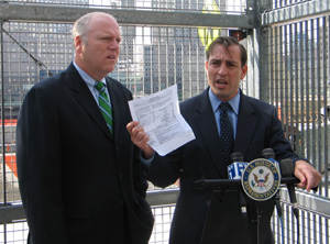 Vito and Rep Crowley Standing in Front of WTC site