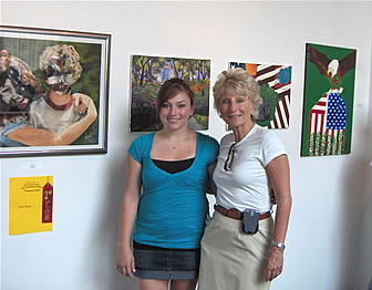 "Green is the New Red, White, and Blue". Nicole Phillips, a winner in the 36th District Congressional Art Competition, has her work displayed in the Manhattan Beach Creative Arts Center