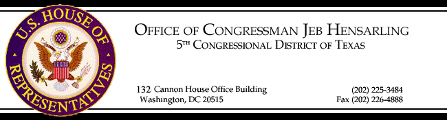 Office of Congressman Jeb Hensarling