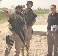 Rep. Herger visits with soldiers during recent trip to Iraq.