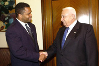 Congressman Jackson and  Prime Minister Ariel Sharon