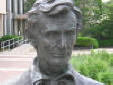 Statue honoring Abraham Lincoln's Peoria Speech, Peoria County Courthouse