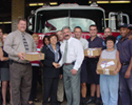 Congresswoman Lowey visited local fire fighters on September 11, 2002, to thank them for their efforts to protect our communities