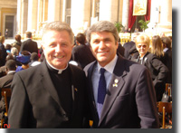 Congressman McCaul with House of Representatives Chaplain, Daniel Coughlin, at the Pope's Inaugural Mass
