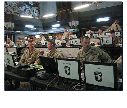 Headquarters for the Army's 101st Airborne in Mosul.