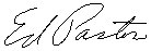 Image, Congressman Ed Pastor's signature