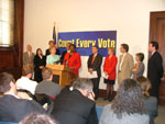 Congresswoman Tubbs Jones Joins Senators Clinton and Barbara Boxer in introducing Count Every Vote Legislation.