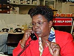 Photo, Congresswoman Jones on Telephone