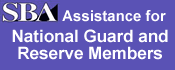 SBA Assistance for National Guard and Reserve Members