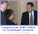 Watt Listens to Constituent Concerns