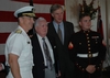 Congressman Crenshaw, Rear Admiral Boensel, Hubert Aenchbacher, and his Grandson Cpl. Robert Aenchbacher, Jr. at the Congressman's 2006 World War II Veterans Recognition Ceremony. 