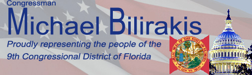 Congressman Michael Bilirakis.  Proudly representing the people of the 9th Congressional District of Florida