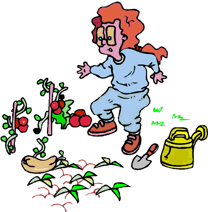 cartoon of child working in garden, link to if you eat you are involved with agriculture
