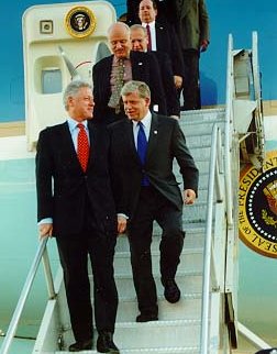 Photo of Congressman Larson and President Clinton