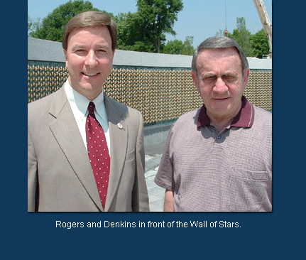 Rogers and Denkins in front of the Wall of Stars.