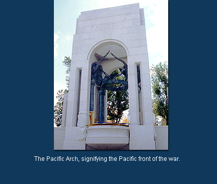 The Pacific Arch, signifying the Pacific front of the war.