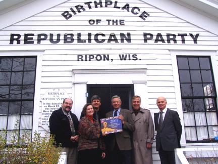 Petri Presents Pro-Ripon GOP Calendar at Ripon Schoolhouse