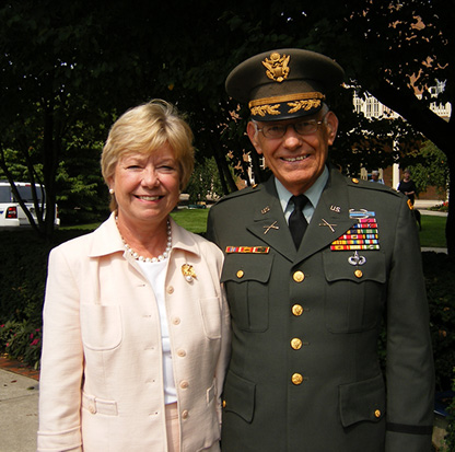 Pryce is pictured with Col. Bennett at the Worthington 9-11 
