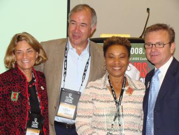 Congresswoman Barbara Lee at the XVII International AIDS Conference in Mexico City