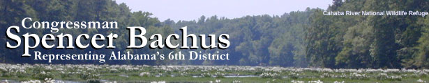 Congressman Spencer Bachus Representing Alabama’s 6th District, photo of the Cahaba River National Wildlife Refuge