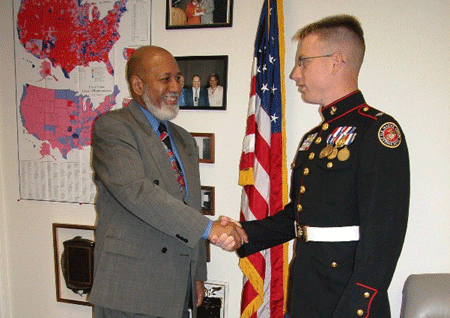 Congressman Hastings with U.S. Naval Academy Midshipman Anthony Santino