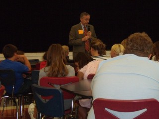 thumbnail image: speaking with fifth grade students at Williamstown Elementary
