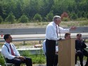 Rep. Hoyer gives remarks at ribbon-cutting ceremony. 
