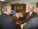 Rep. Hoyer and Secretary Johanns discuss the effects of invasive species.