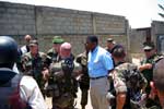 Rep. Meek with French troops in Haiti
