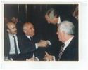 Hoyer shakes hand of leader of the former Soviet Union Mikhail Sergeyevich Gorbachev 
