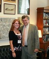 Congressman Souder visited with Carolyn Hanes on July 24, 2008. The Auburn native was in Washington as part of the National Young Leaders Conference (NYLC). 
