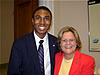 thumbnail image, Congresswoman Ileana Ros-Lehtinen takes a photo and meets with Xavier Jackson. Xavier is a fellow Floridian and is part of the House Page program