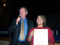 American Falls High School student Erika Ramirez was named by Senator Crapo in a Congressional Record Statement honoring her work as part of the Idaho Teen Dating Advisory Council.  The statewide student network advocates for an end to teen dating violence.  Crapo presented Erika's honors during a school-wide assembly on November 7, 2008.