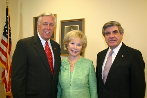 Whip Hoyer and Senator Ben Nelson with Dr. Nancy Grasmick, Maryland State Superintendent of Schools