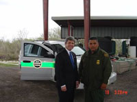 Congressman McCaul with Fermin Valdez, Supervisory Border Patrol Agent, at the border patrol check point on Highway 59 just 20 miles north of Laredo, Texas