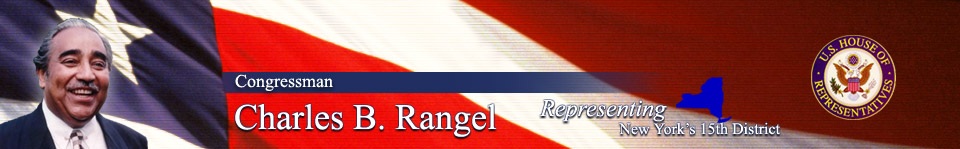 Congressman Charles B. Rangel, Representing New York's 15th District