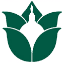 Logo of the U.S. Botanical Gardens: a flower holding a capitol dome in the center