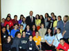 Congressman Berman talks with the Pacoima Middle School Singers before their tour of the US Capitol.