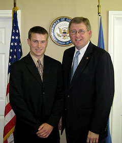 Congressman Frank Lucas with Service Academy Nominee