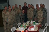 Congressman Lucas meets in Baghdad with soldiers from Oklahoma. 