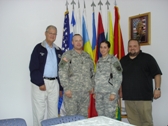 September 30, 2008 - Congressman Ike Skelton visits with Missouri National Guard soldiers in Camp Bondsteel, Kosovo.