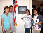 Lauren Yee and her family visit the Washington Office.  Lisa was the 2008 Hawaii winner of the Tar Wars poster design competition,an annual tobacco-free education campaign sponsored by the American Academy of Family Physicians