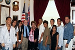 Campbell High School participants in the Close-Up Program visit Neils office