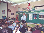 Congressman Platts speaks with students at Crestview Elementary School in the Carlisle Area School District about his duties as a congressman.