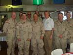 Caption: Congressman Todd Platts met with troops from the 42nd Infantry Division based in Tikrit, Iraq, including PA Guardsmen Lt. Col. Phil Logan of Camp Hill (farthest to the left) and Capt. Doug Davis of Shippensurg (farthest to the right).